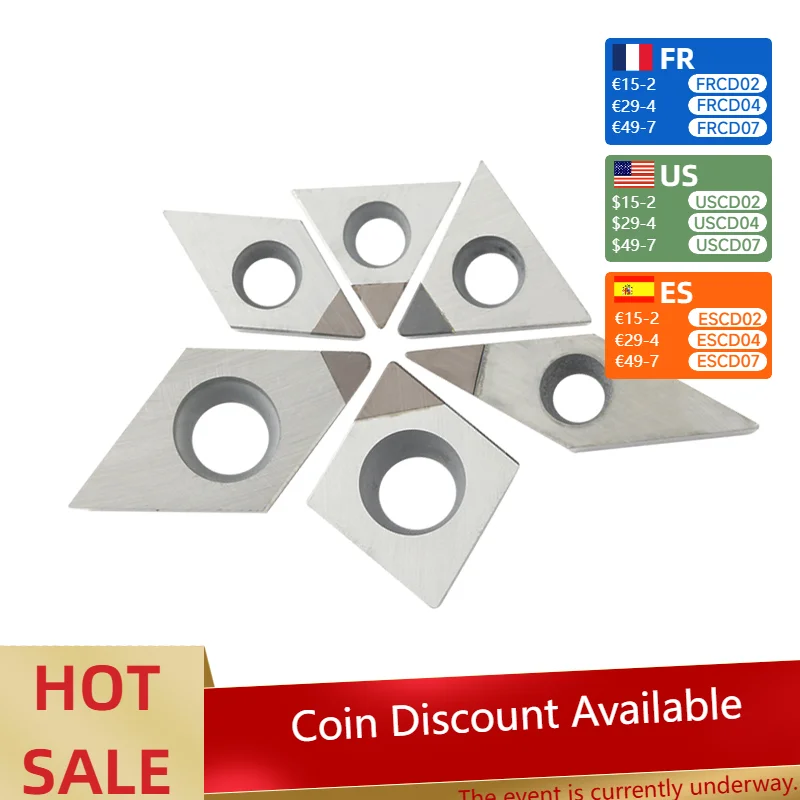 Diamond CBN lathe cutter Single face CNC blade indexable insert CCGT060202 DCGT VBGT TCMT TPGH090202 turning tool 1pc