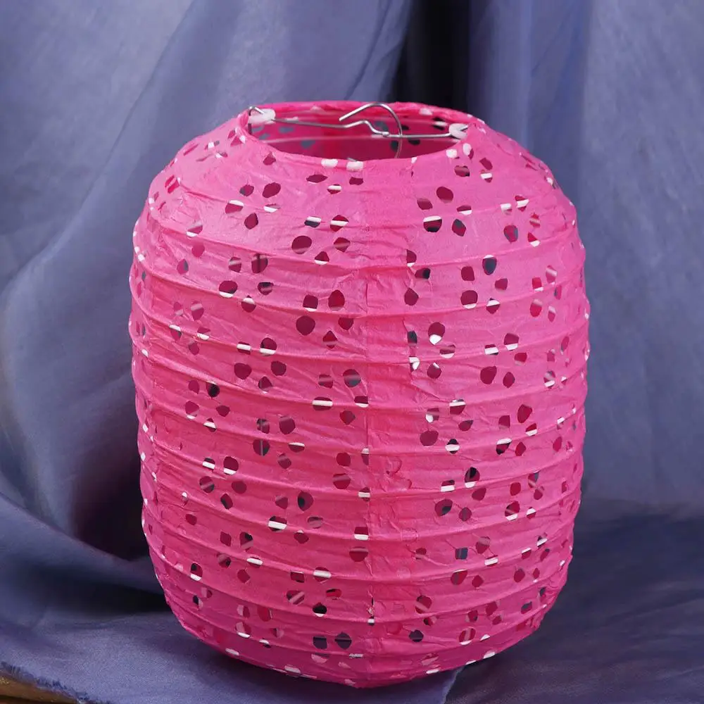 Cylindrical Paper Lantern Colored Exquisite DIY Hanging Lampion