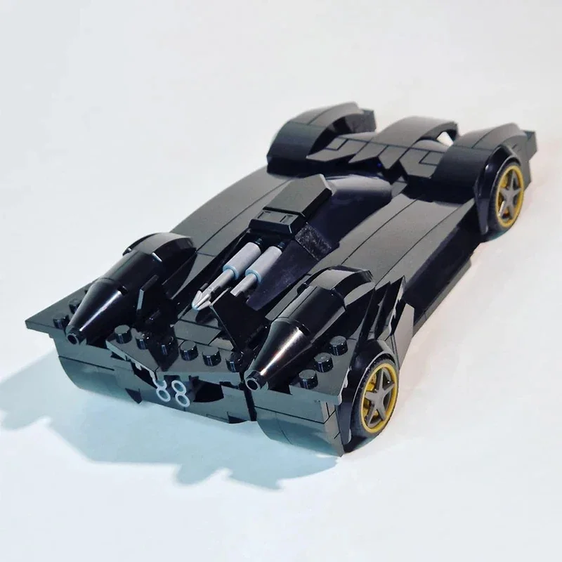 QWERT City Car Speed Racing Model MOC Building Bricks Black Car Modular Technology Gifts Holiday Assemble Toys Suit