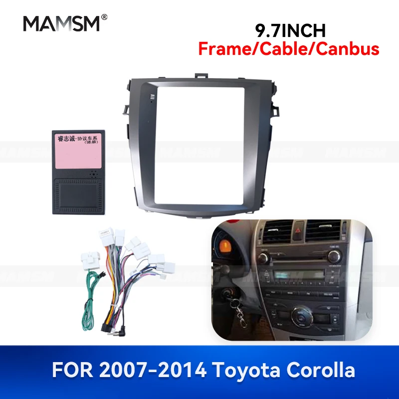 

MAMSM 9,7 дюйма ДЛЯ 2007-2014 Toyota Corolla Android Автомобильный радиоприемник Fascia Стереорамка GPS MP4 Мультимедийный жгут проводов Canbus box