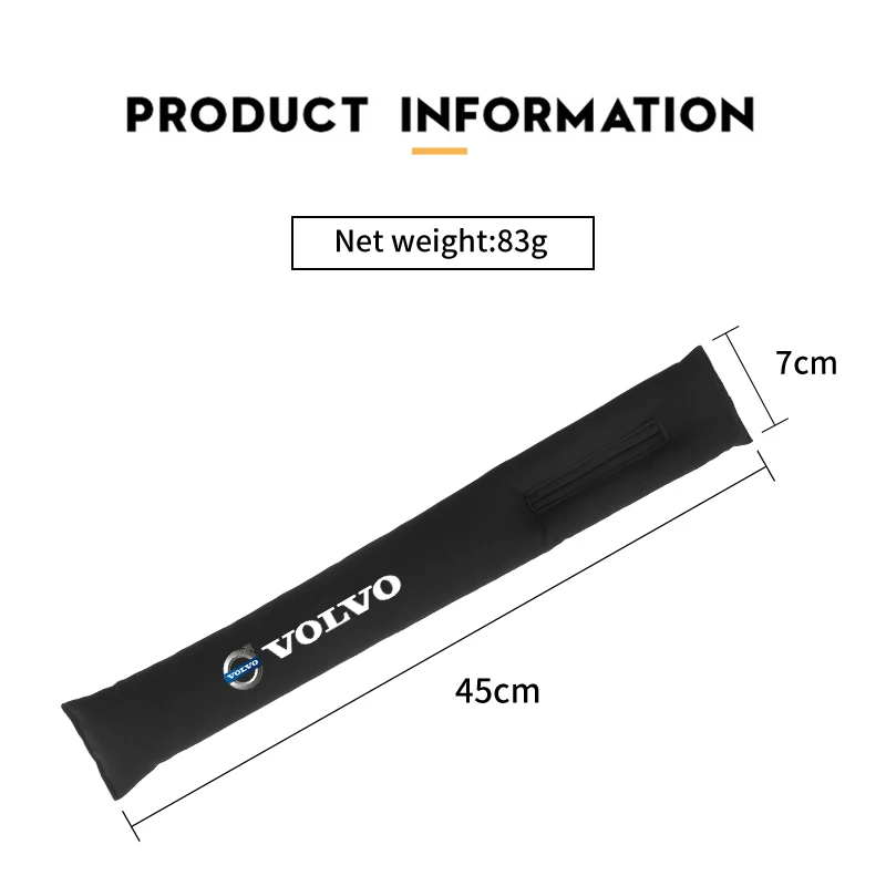 Car Seat Gap Filler Soft Plug Filler Pad For Volvo Rdesign XC90 S60 XC60 V70 S80 S40 V50 V40 V60 C30 V90 S90 S60