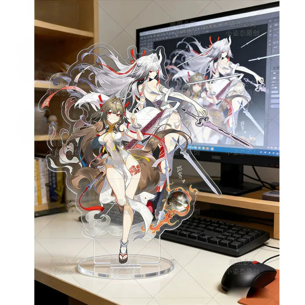 ‌ 10cm Game Zenless Zone Zero ‌   Character Ye Shunguang High Beauty Acrylic Plaque Desktop Decoration Action Figure Stand Model