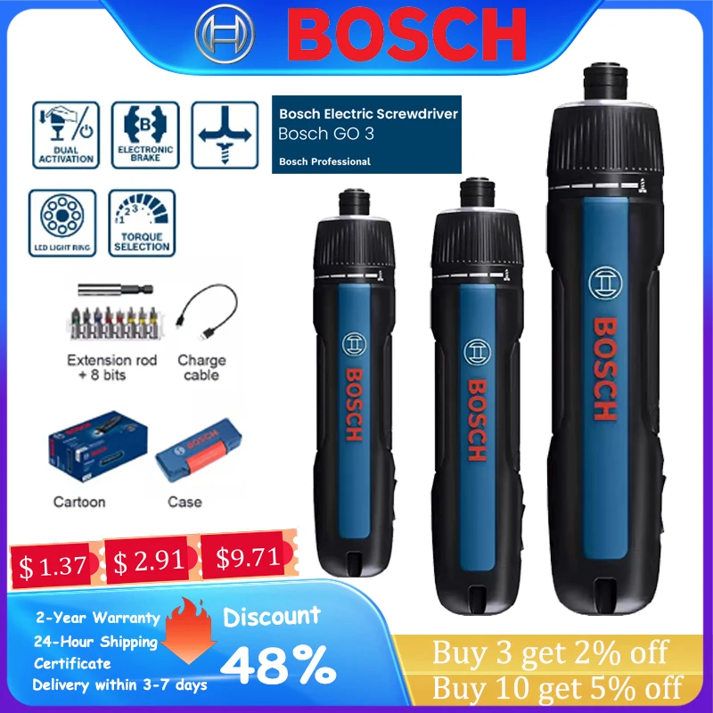 Nova Atualização Bosch go Chave de Fenda Elétrica Bateria de 3.6v 2ah Driver de Parafuso de 5nm Chave de Fenda de Rotação Dianteira e Reversa pk go 2