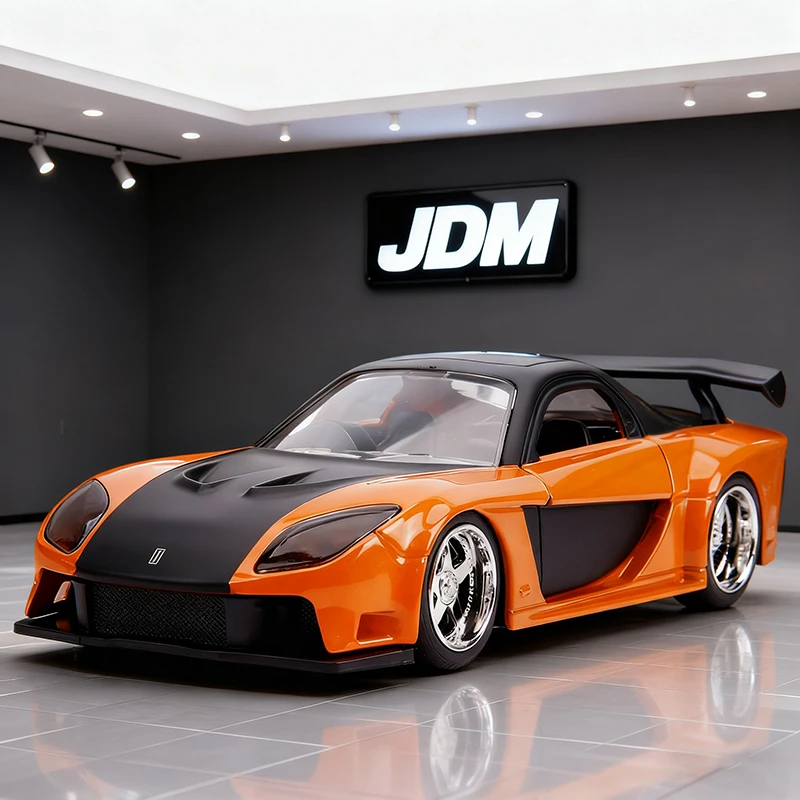

JADA 1:32 Han's Mazda RX7 легкосплавный автомобиль, литье под давлением и игрушечный транспорт, модель автомобиля, миниатюрная масштабная модель автомобиля для детей