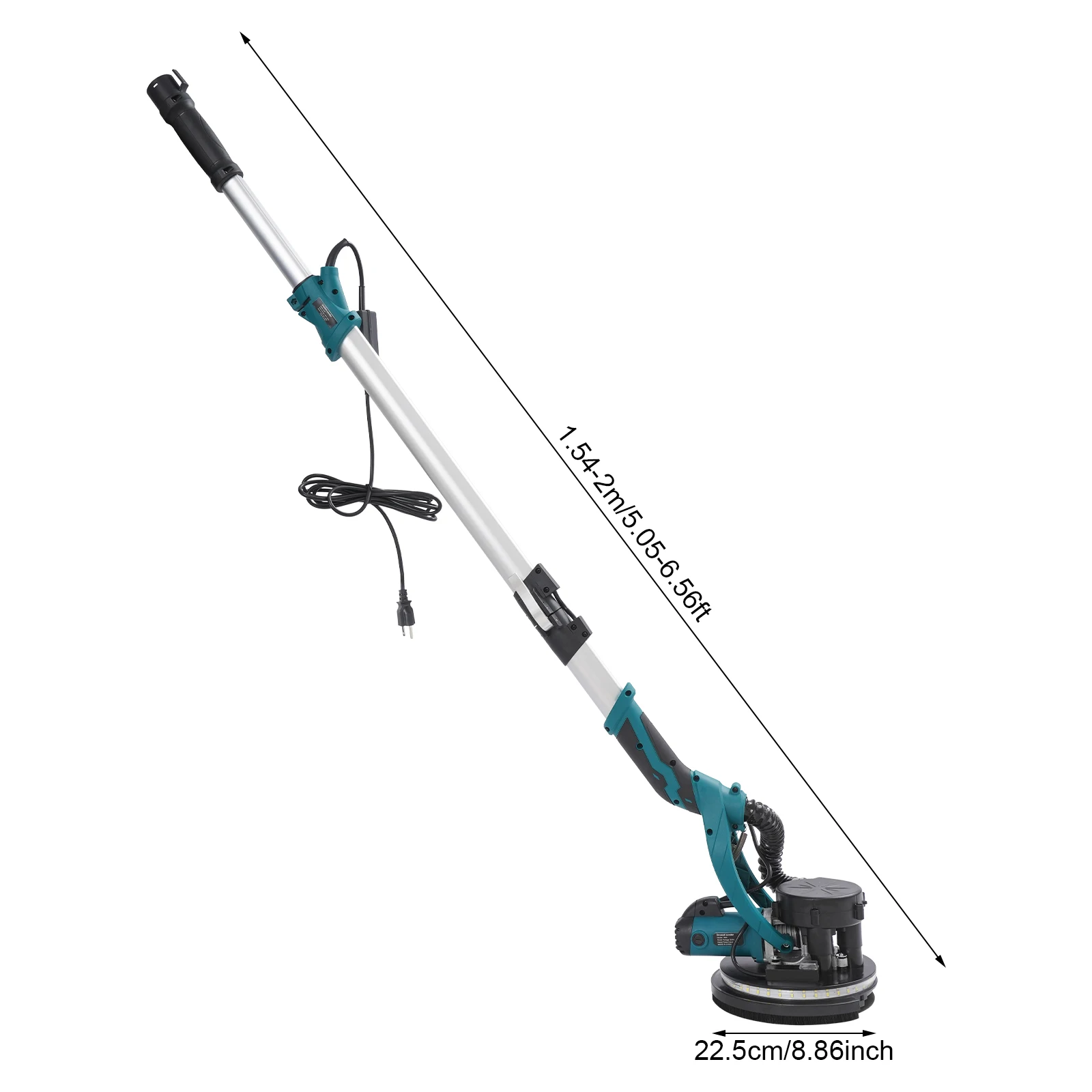 Foldable US Plug Electric Drywall Sander 850W All-copper Motor 6-Speed Dust Collection Wall Sanding Machine Telescopic Ceiling Polishing Tool For Home Renovation