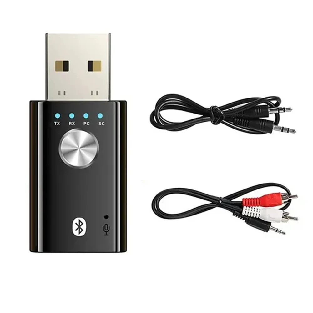 Superior 4 In 1 Bluetooth 5.1 Audio Receiver Transmitter Stereo USB Dongle 3.5Mm 3.5 AUX For RCA Wireless Adapter For Car Kit