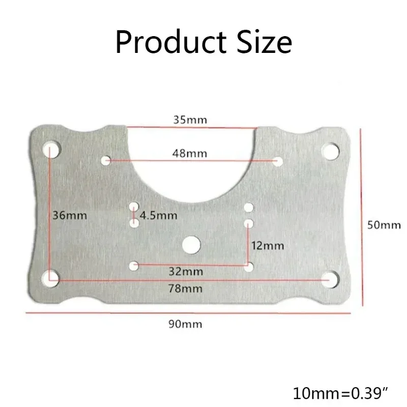 Cabinet Hinge Repair Plate Kit Stainless Steel Hinge Repair Plate for Protecting Wooden Kitchen Cabinet Door