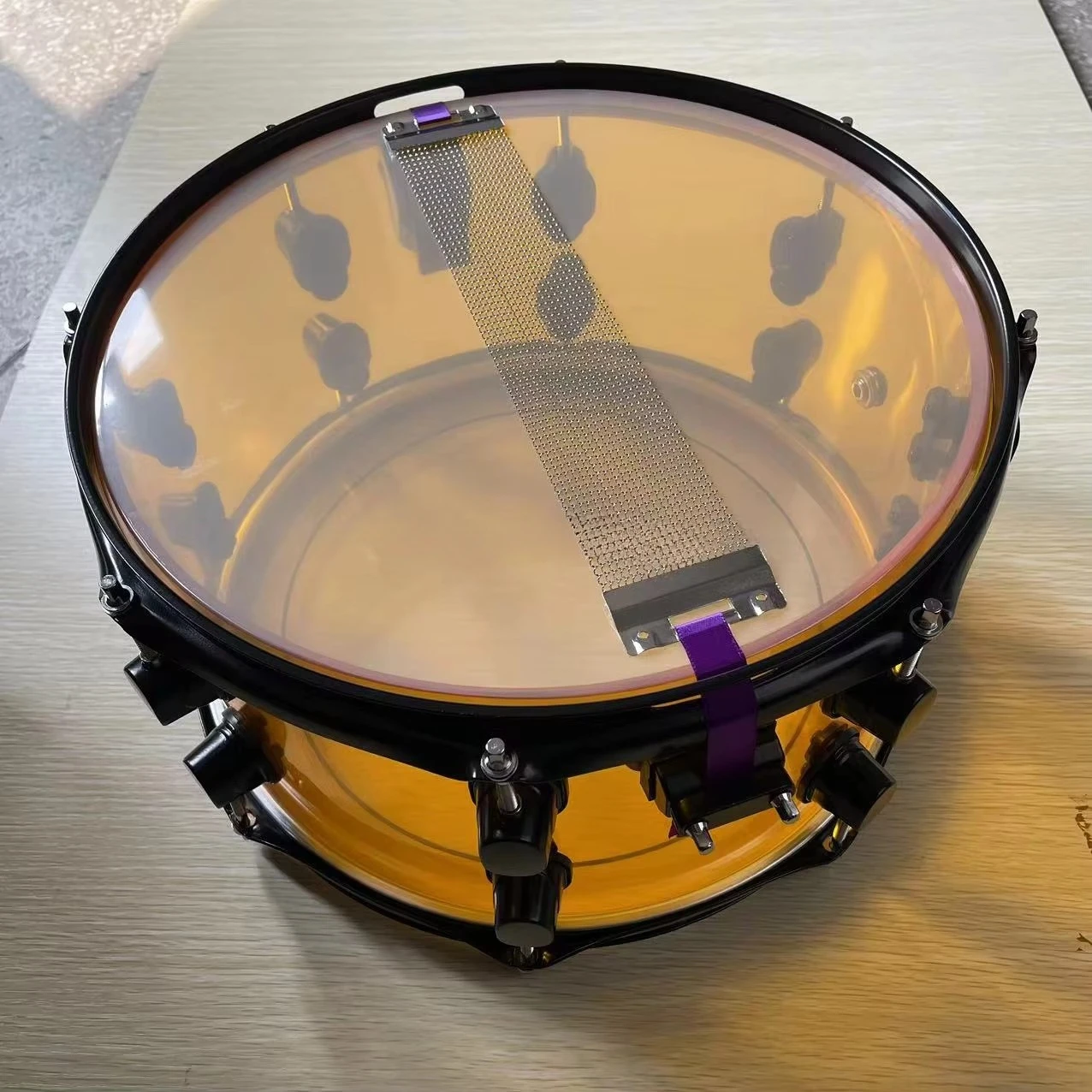 

STLF Comfortable Drum Percussion 14X6.5 Acrylic Snare Drum Professional