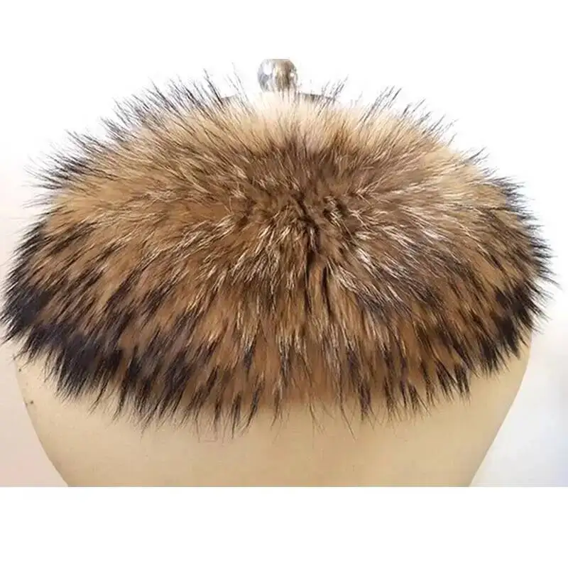 

Winter 100% Genuine Real Natural Raccoon Fur Collar Women Scarf Fashion Coat Sweater Scarves Luxury Raccoon Fur Neck Cap L#41