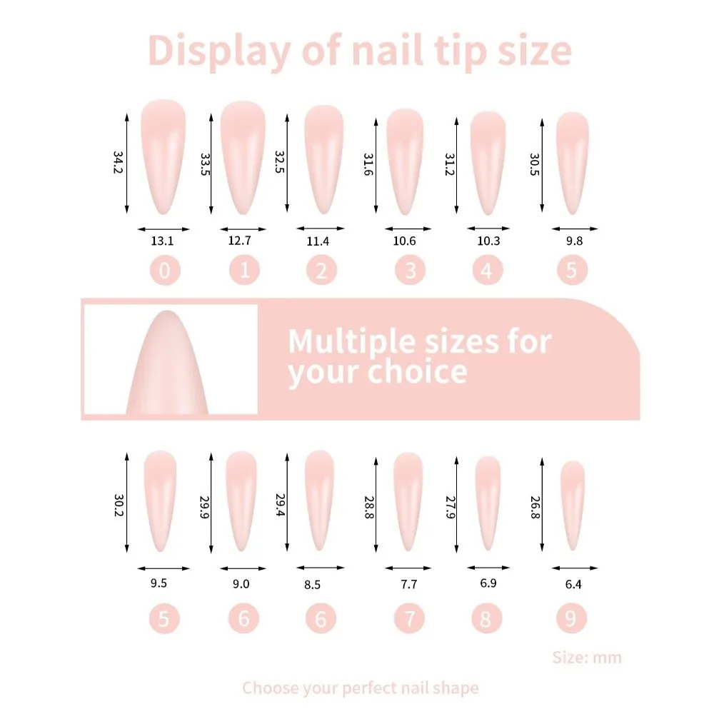 240pcs/Box Finished Detachable Nude Color Press On Nails Medium/Long Length Almond/Square/Oval Stiletto/Coffin Fake Nails Tips view 5
