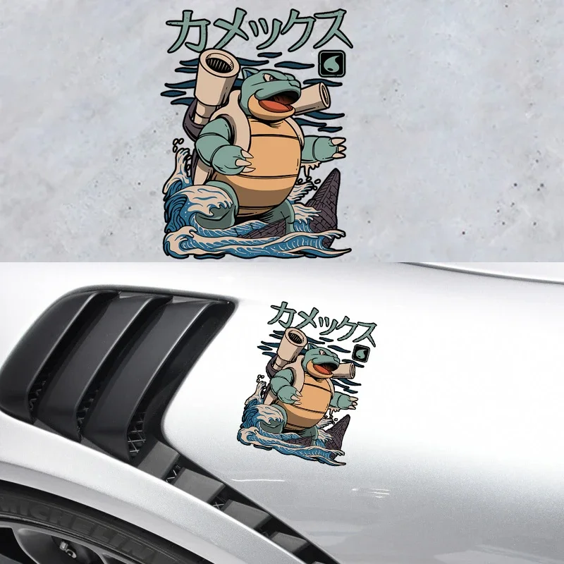 Pokemon Anime Stickers Charizard Gengar Snorlax Car Decoration Stickers Fuel Tank Cap Stickers Children\'s Toys Birthday Gift