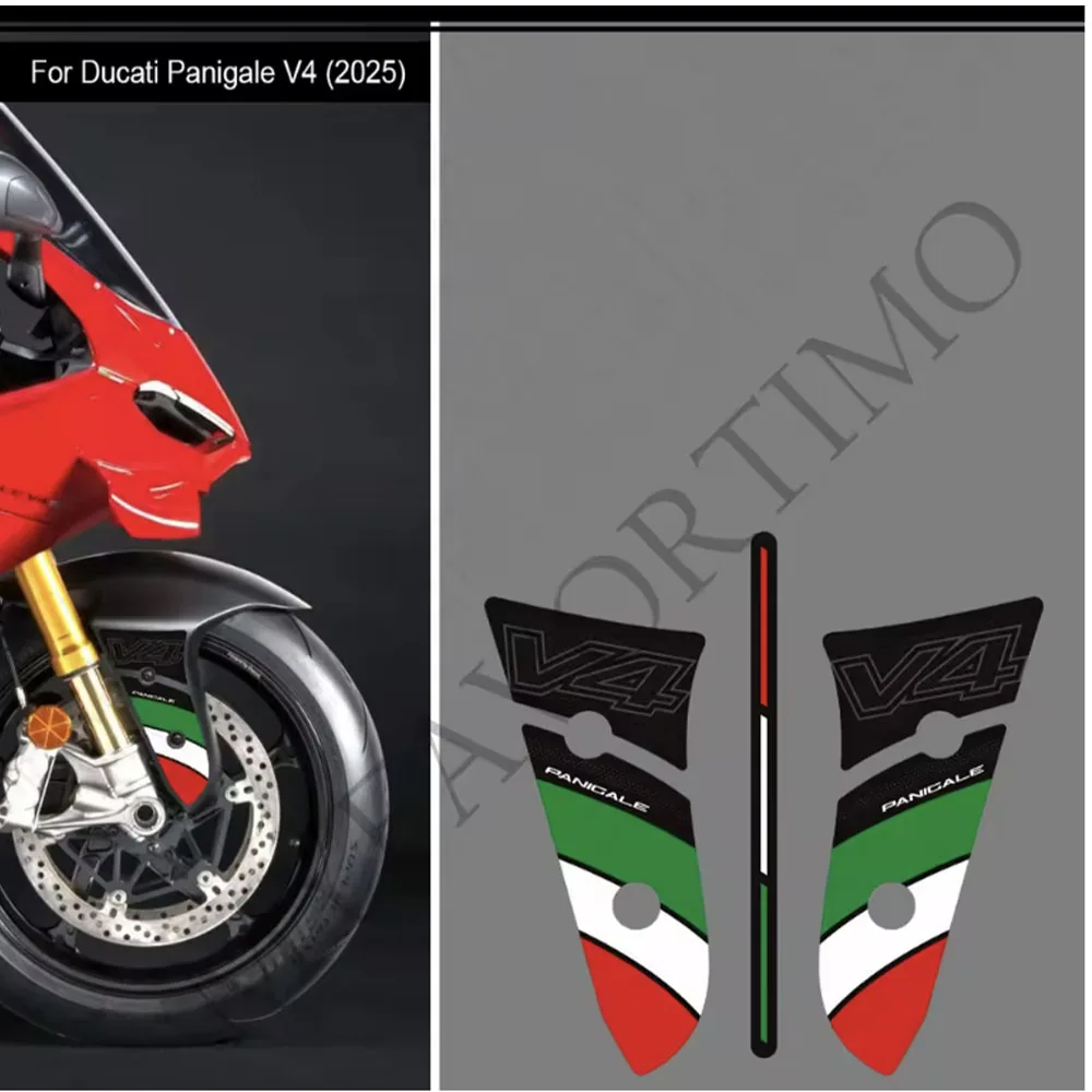 

Motorcycle For Ducati Panigale V4 S V4S Protector Tank Rear Behind Front Fairing Fender Wind Deflector Stickers Decals 2025