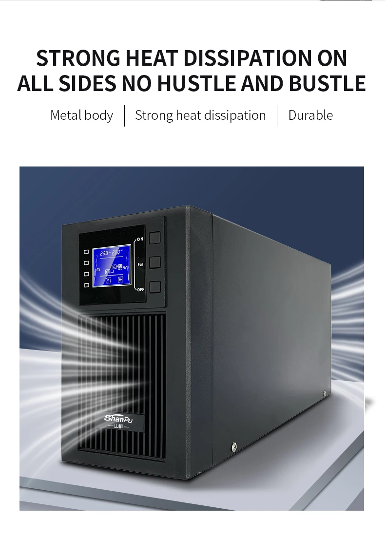 1000VA Uninterruptible Power Supply UPS Single-phase Online Dual Conversion 1kVA UPS Backup Power Supply For Desktop Computers