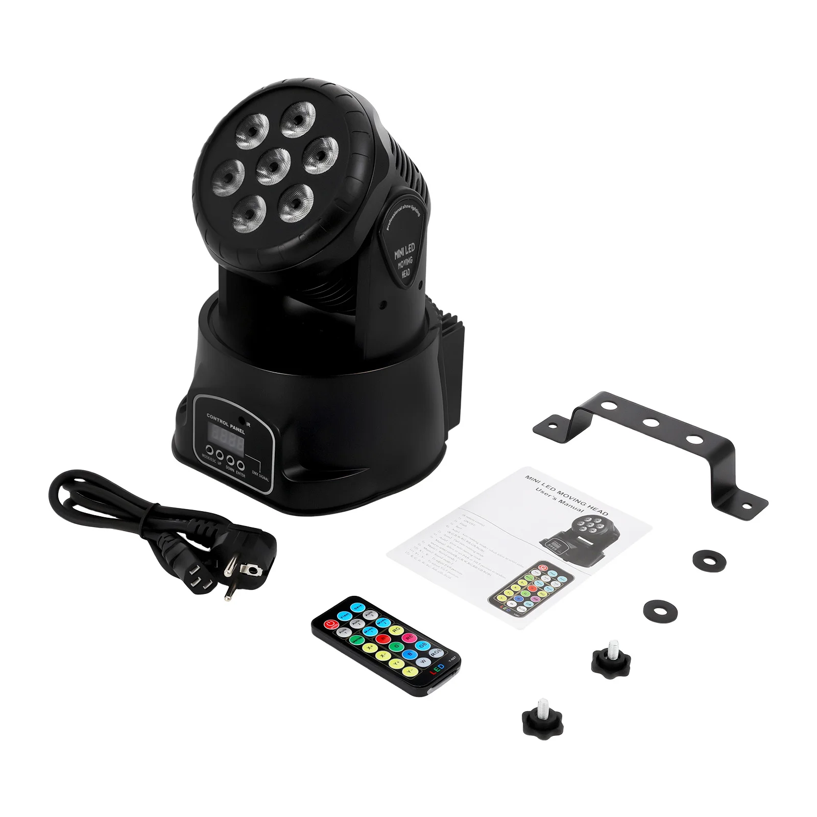 7x10W Moving Head LED Wash Licht RGBW 4in1 Party-Licht DMX 512 für DJ Disco Hochzeit Party Nachtclub Licht-Performance – Detail 3