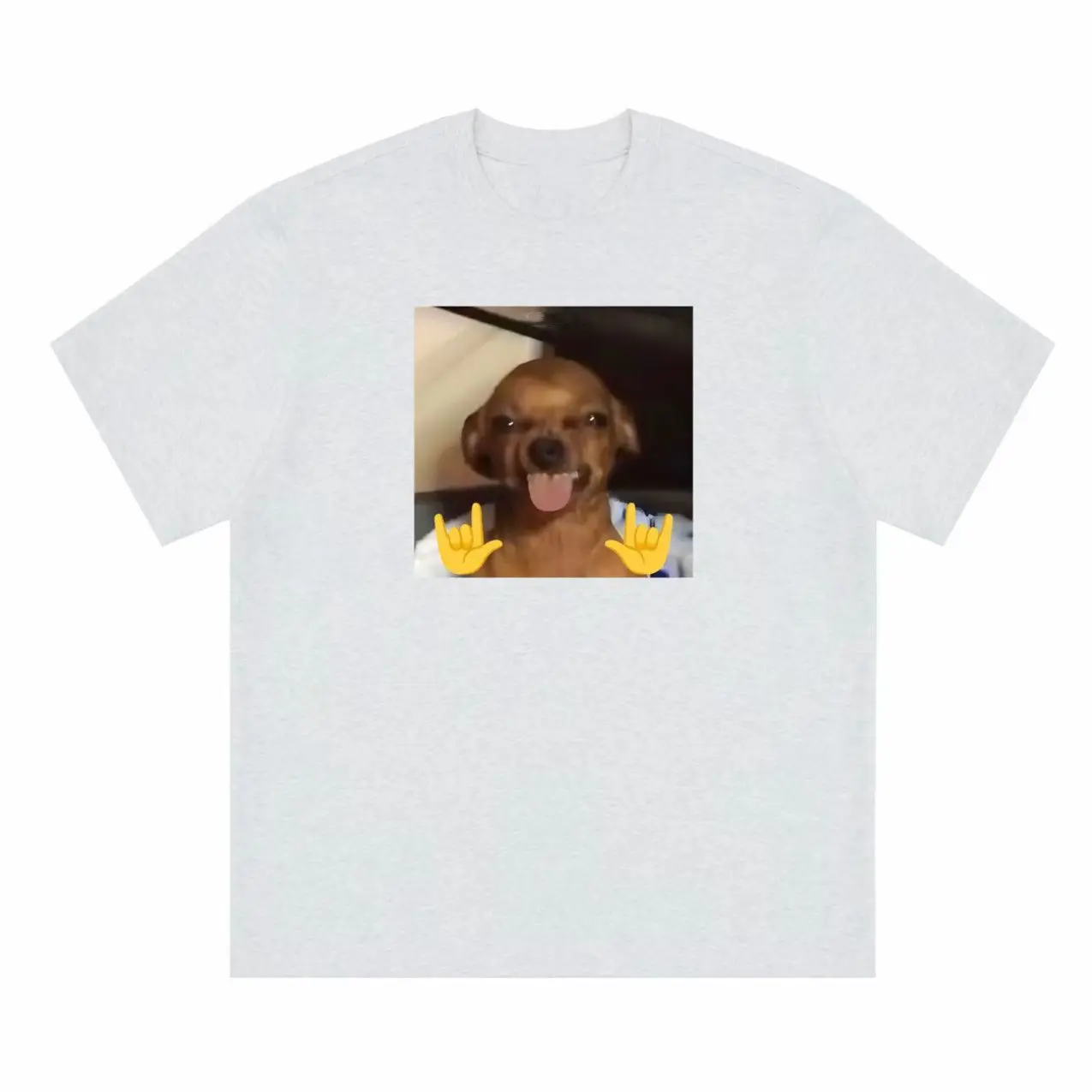 

Pure Cotton (Rock Puppy) Heavyweight Pure Cotton Short-sleeved T-shirt for Both Men and Women, Humorous and Witty