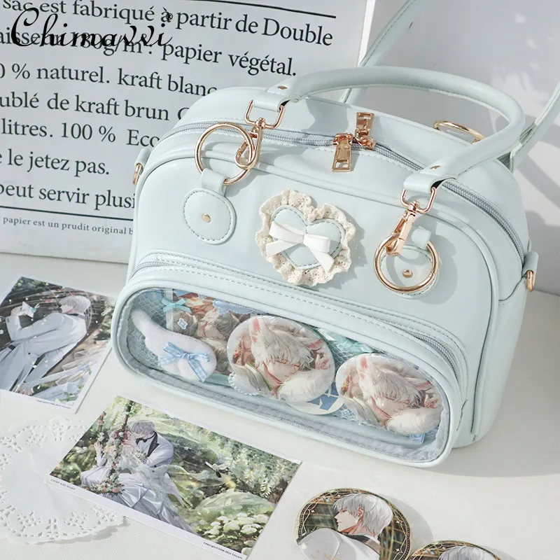 

Сумка-клатч в японском стиле с прозрачным бантом, новинка 2026 года, милая женская сумка через плечо, элегантные женские сумки