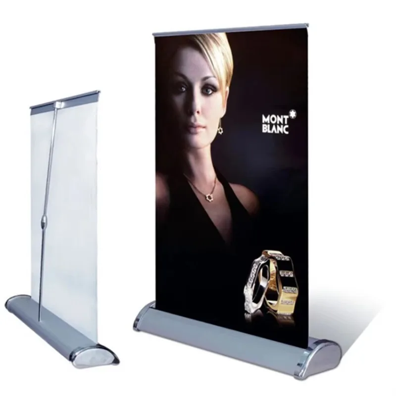 

【Hot】Table Roll up Banner Stand/mini Desktop Rollup A3 A4 Desk Roll up Banner Stand Tabletop Roll up Banner Stand