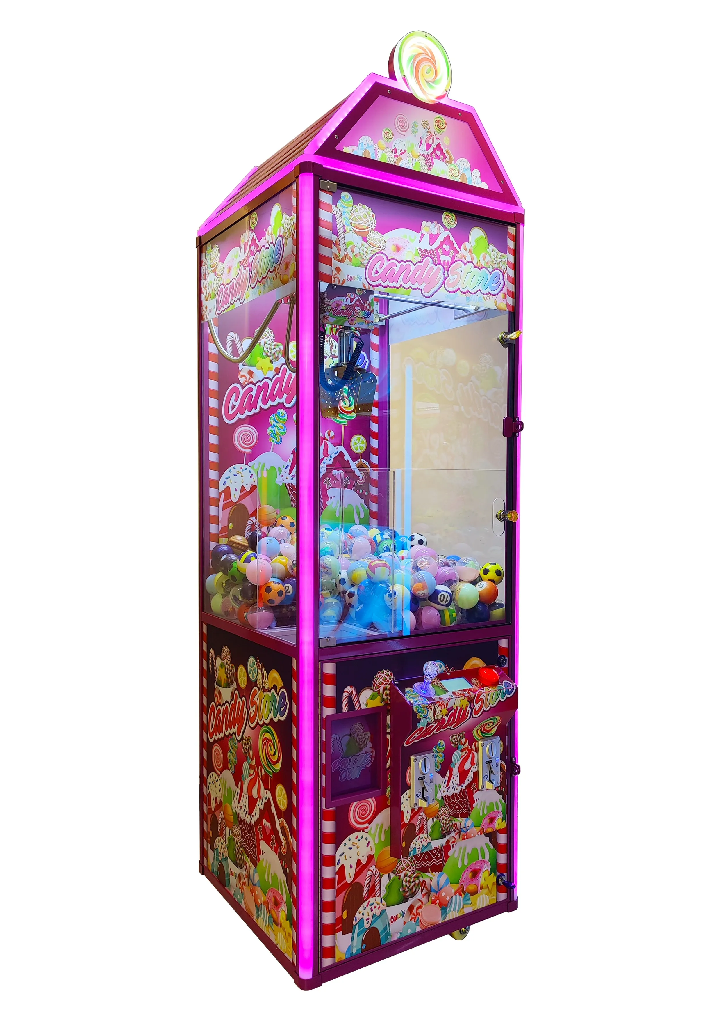Coin Operated Candy Store Arcade Game, Cheap Claw Machine, Vending Toy Crane Machine, Fun Entertainment Game