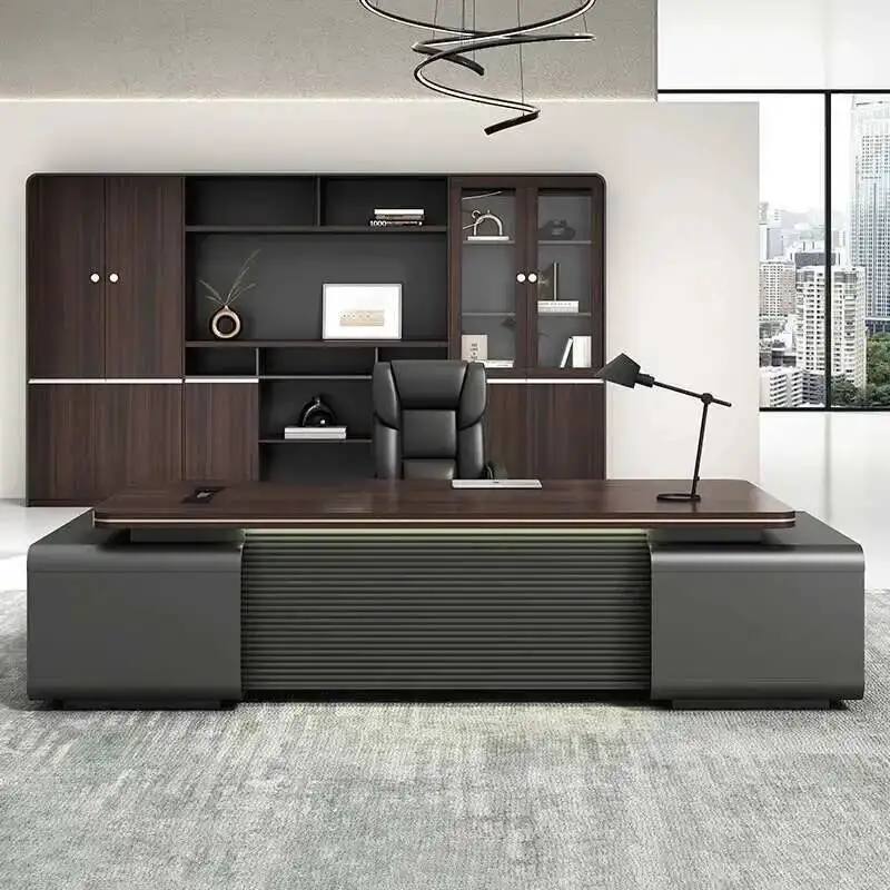 

Desk Nordic Luxury Wooden Office Computer Gaming Standing Office Desk Executive Conference Reception Ufficio Home Furniture