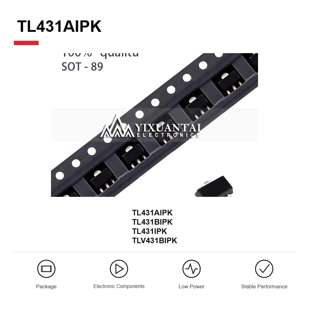 TL431AIPK TL431BIPK TL431IPK TLV431BIPK Voltage Reference IC SOT-89 10PCS