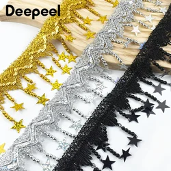 1/2/3/5M Deepeel 85mm Laser Sequins Tassels Fringe for Sewing Party Dresses Costume Beaded Lace Trims Decorative Trimming Fabric