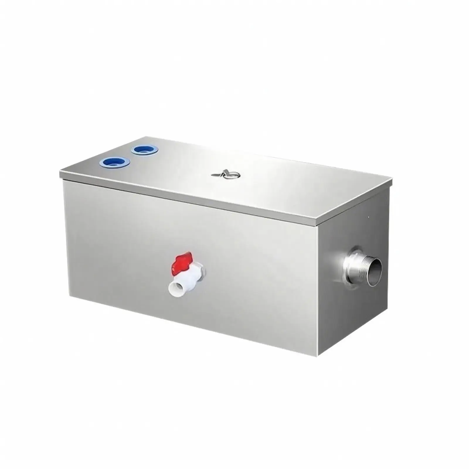 Stainless Steel Oil Grease Separator for Commercial Kitchen Wastewater Drainage System with Front Access Oil Drain