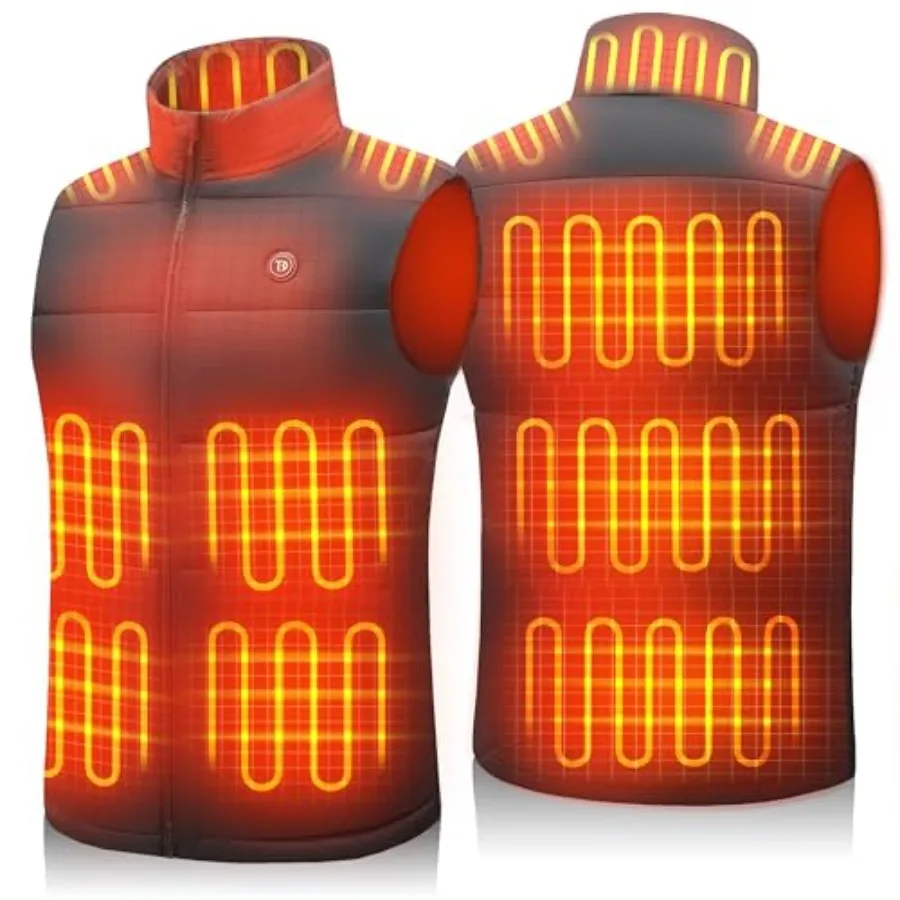 

Heated Vest Men with Battery Pack Included Electric Heating Vests Warm Winter for Hiking 15-Zones/7.4V/16000mAh