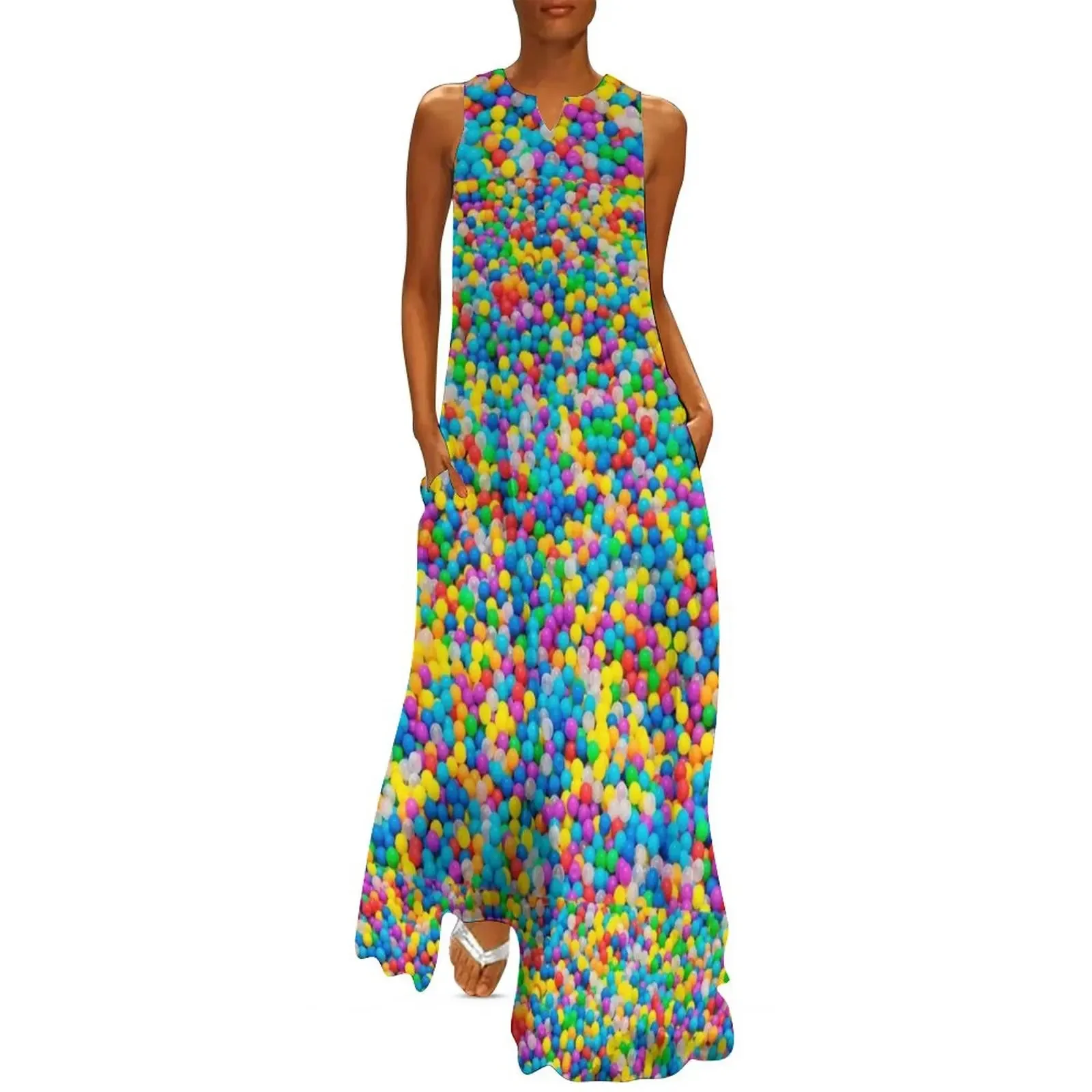 

Colorful Birthday Candy Long Dress summer women's suit summer dress dress korean style women's evening 2025