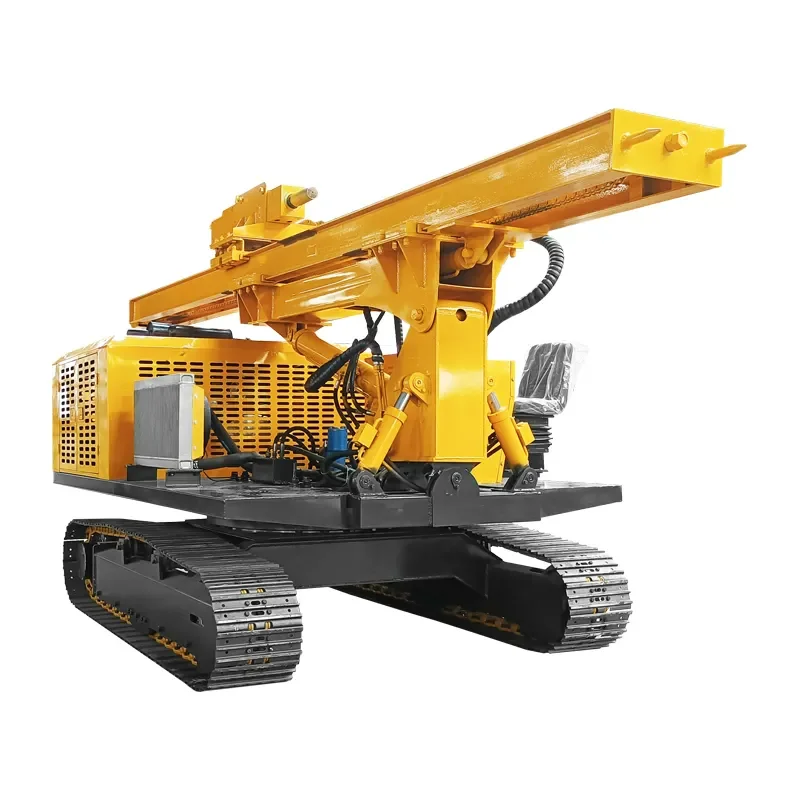 China Hot Sale Hydraulic Press Solar Panel Plant Pile Ramming Machine Vibrating Solar Pile Driver  Best Price