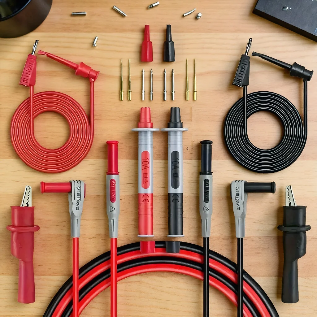 

Test Hook Cable Set: Multimeter Probes with Alligator Clip & Banana Plugs