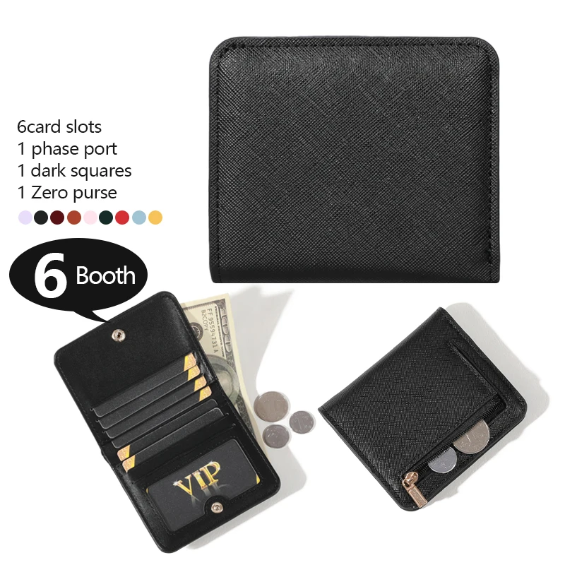 Klassische Retro-Geldbörse im europäischen Stil-stilvolle Geldbörse mit sicheren Karten fächern-kompakte einfarbige Clutch für den Alltag