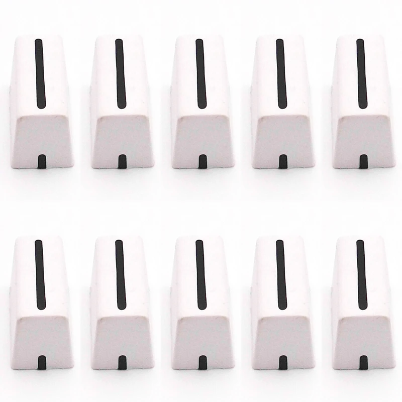 QK 10 piezas de tapas blancas para perillas de fader para Pioneer DDJ-SX SZ Rane 61 62 64 68 Denon Numark
