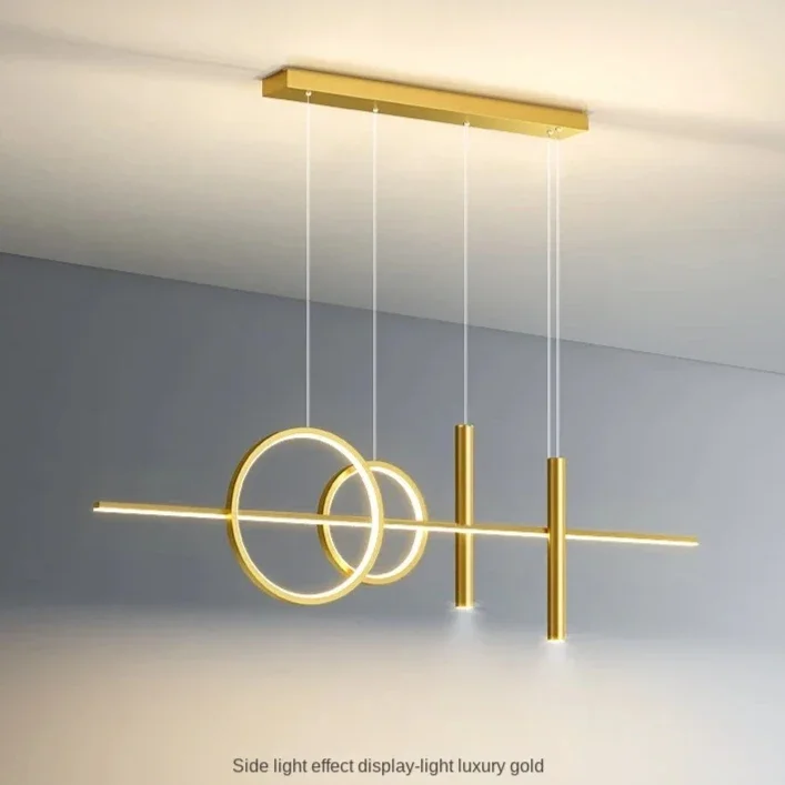 

Golden Spotlight Pendant Light, Tri Color Light, Minimalist Bar Shaped Spotlight Designed By Restaurant Table and Bar Designers