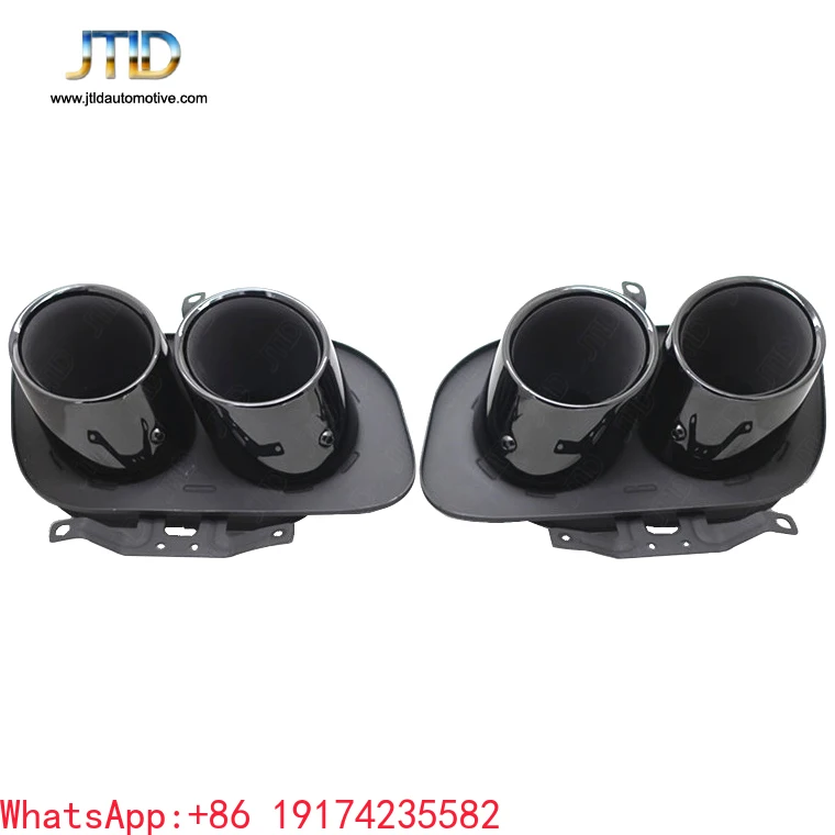 

High Performance Custom Aftermarket Black Dual Exhaust.Tail Pipe Set for PORSCHE 911 SERIES Tips