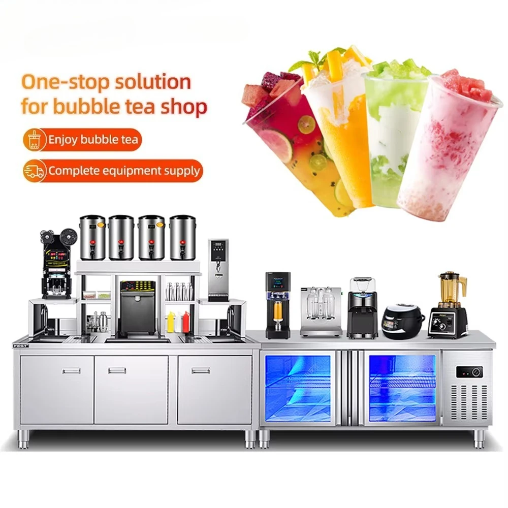 

All Set Bubble Tea Equipment Bar Bubble Tea Counter Full Set Products
