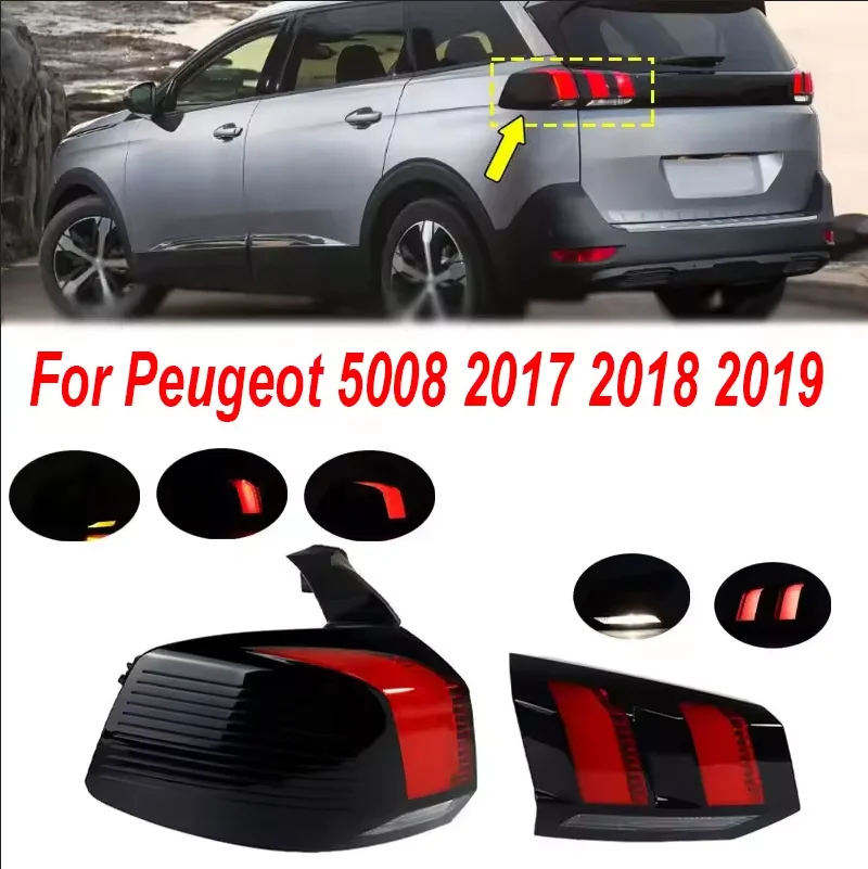 

Auto Accessories For Peugeot 5008 2017-2019 Rear Taillight Assembly With Brake Light Turn Signal Parking Light