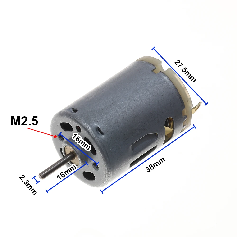 Mini RC380 DC Motor DC 3.7V 6V 9V 12V High Speed High Torque Remote Control Car Four-wheeled Car Poultry Plucking Device Motor