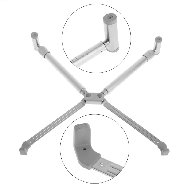 인체공학적 노트북 냉각 X-스탠드 접이식 휴대용 알루미늄 12-17인치 노트북용