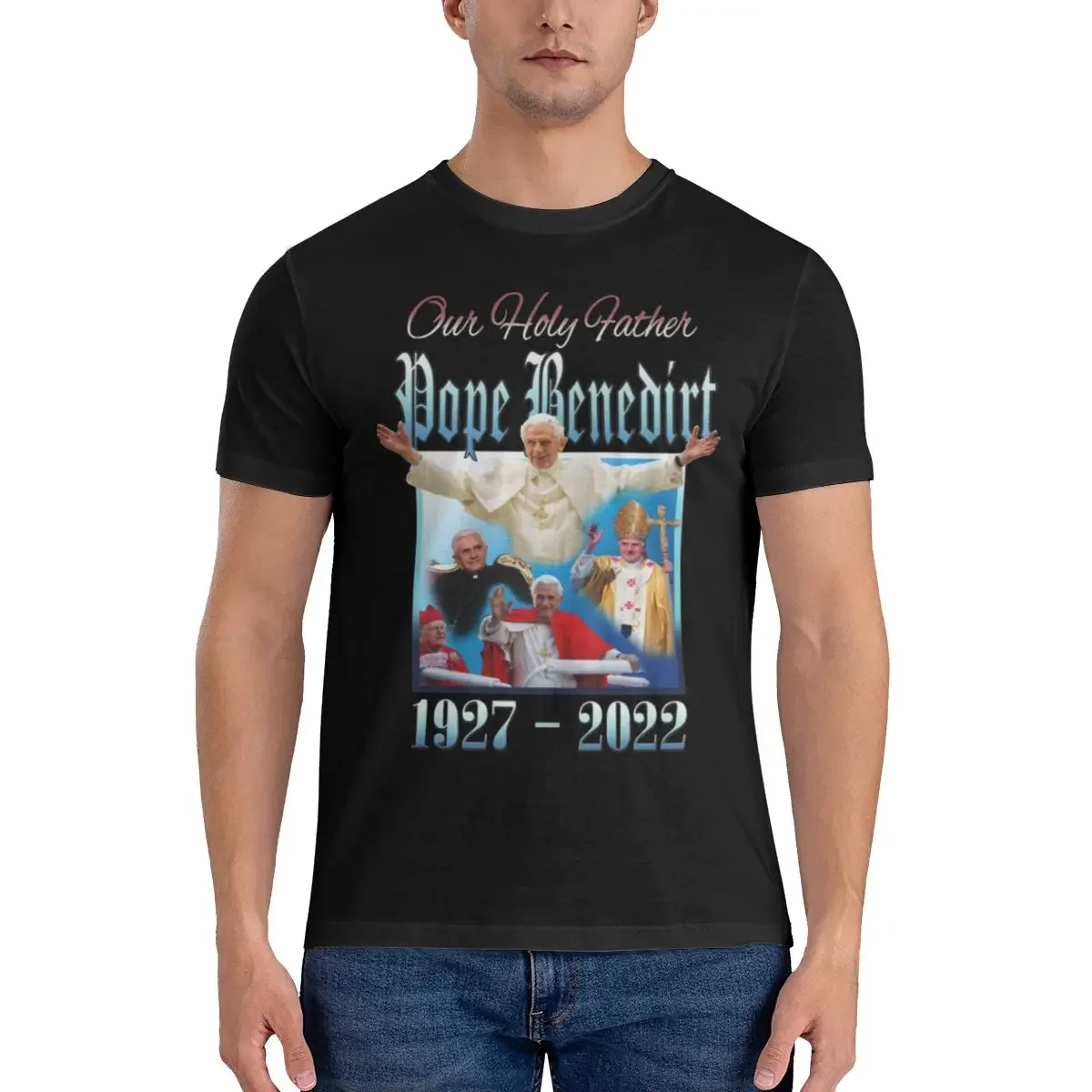 POPE BENEDICT Homage T shirt For Catholics Inspired By Christianity XVI Tribute Faith Based s Commemorative