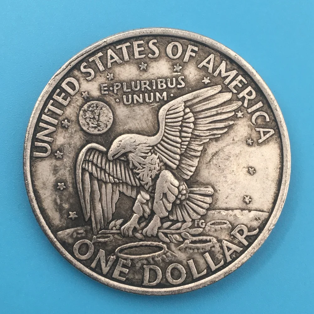 Luxury 1972 Liberty Eisenhower Half-Dollar Fun Couple Art Coin/Nightclub Decision Coin/Lucky Commemorative Pocket Coin+Gift Bag