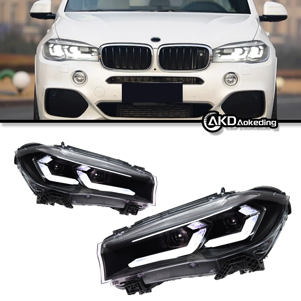 

Auto Parts For BMW F15 Headlights 2014-2018 X5 Styling LED Daytime Lights Dual Projector Car Accesorios Modified