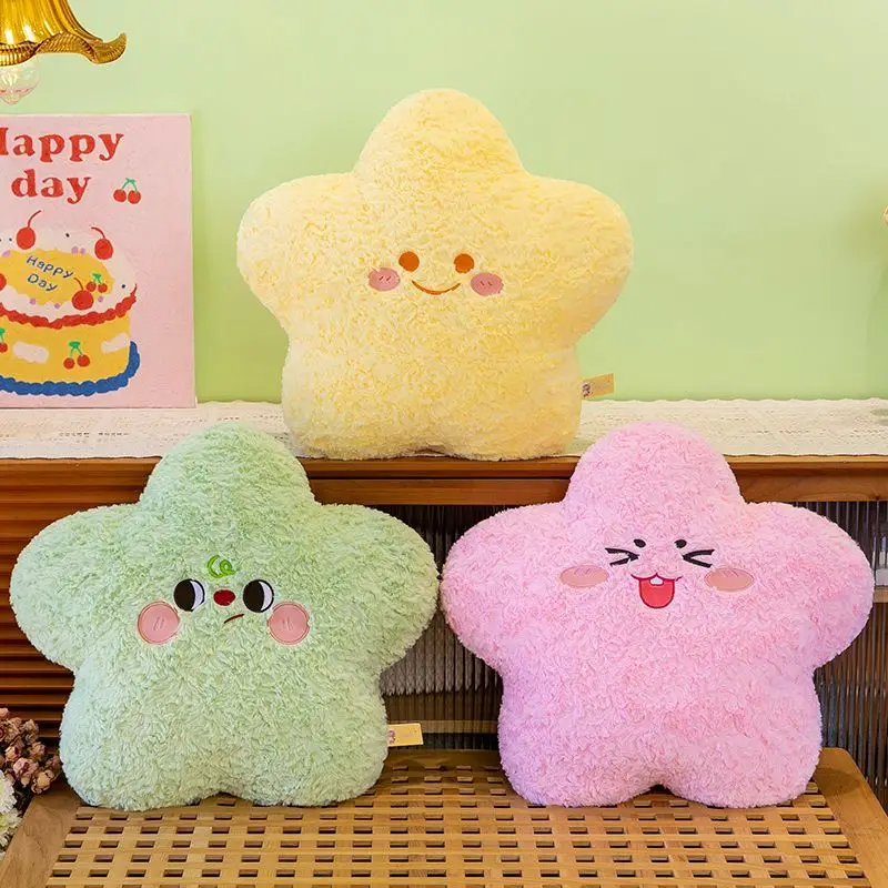 

Cute Star-Shaped Plush Throw Pillow For Sleeping Perfect As A Festive Gift