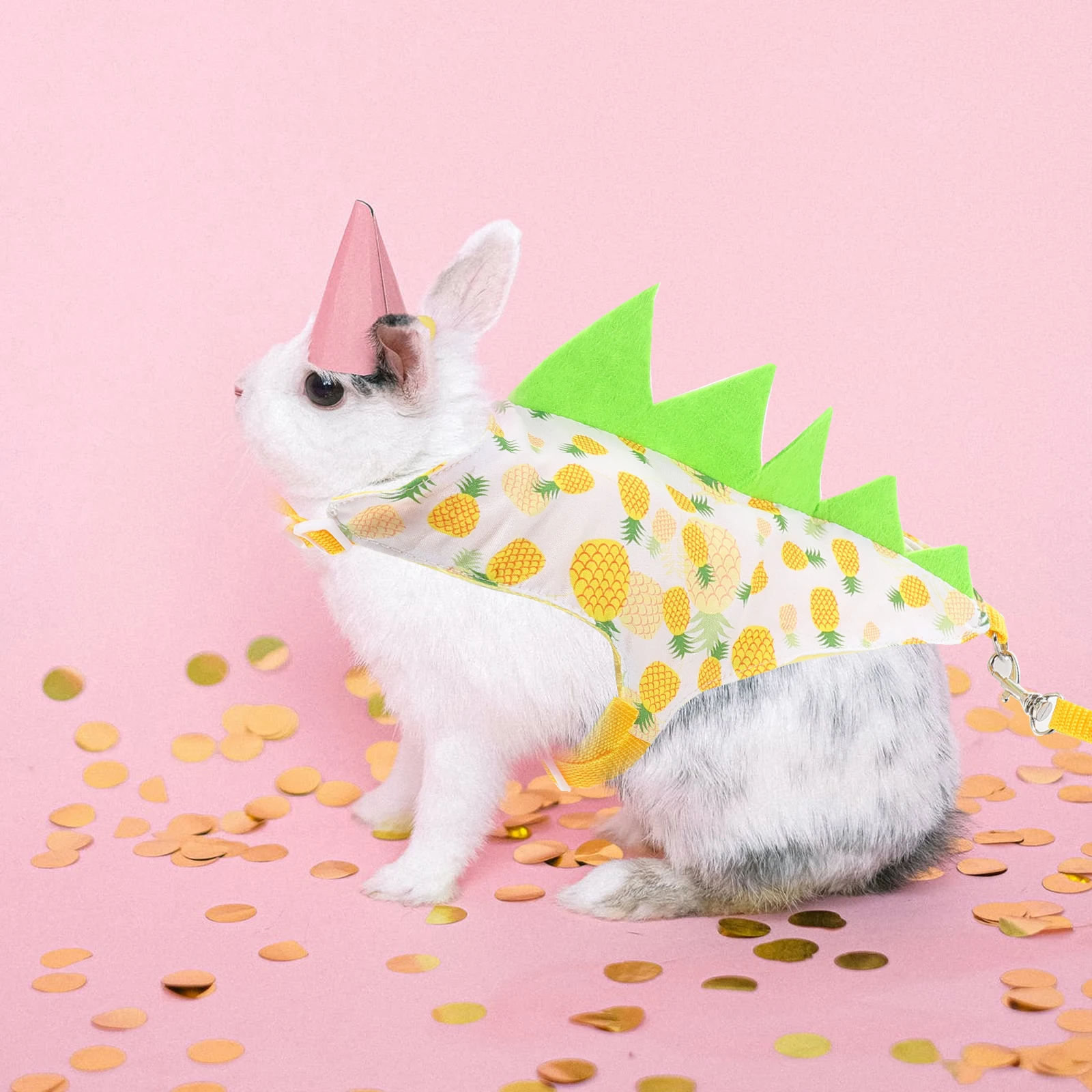 

Dinosaur Pet Clothes Adorable Rabbit Costume Breathable Comfortable Durable Daily Wear Outdoor Traction Tool Small Pet Garment