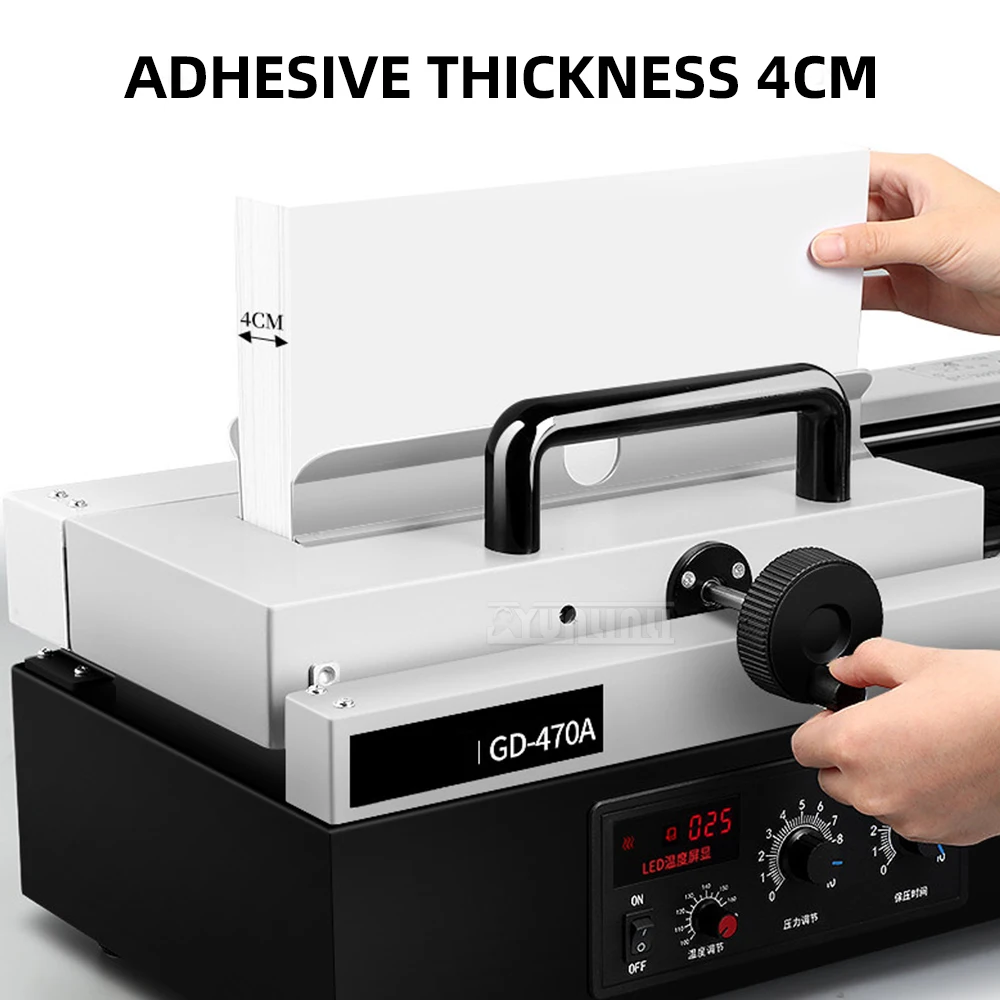 Fully Automatic Heated Hot-Melt Binding Machine;Electric Wireless Perfect Binder;
