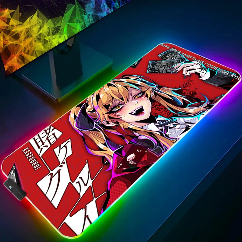 

RGB Mouse Pad Gaming Anime sexy girl Accessories PC Gamer xxl Computer Desk Mat Laptop Varmilo LED Keyboard Mousepad