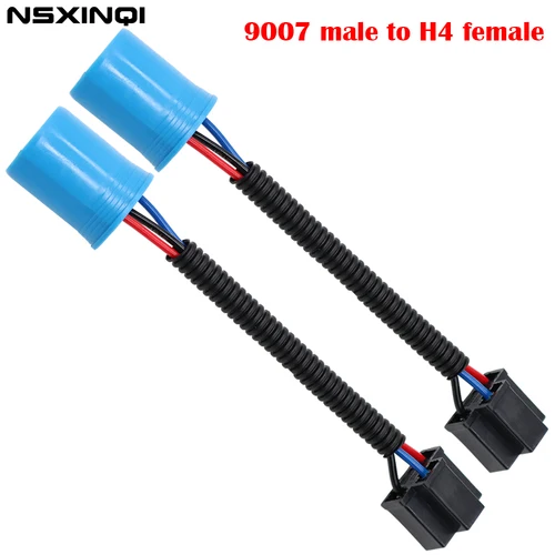 NSXINQI-conector macho HB5 a hembra H4, adaptador de conversión, arnés de cableado, Faro, luz antiniebla, 2 uds., 9007