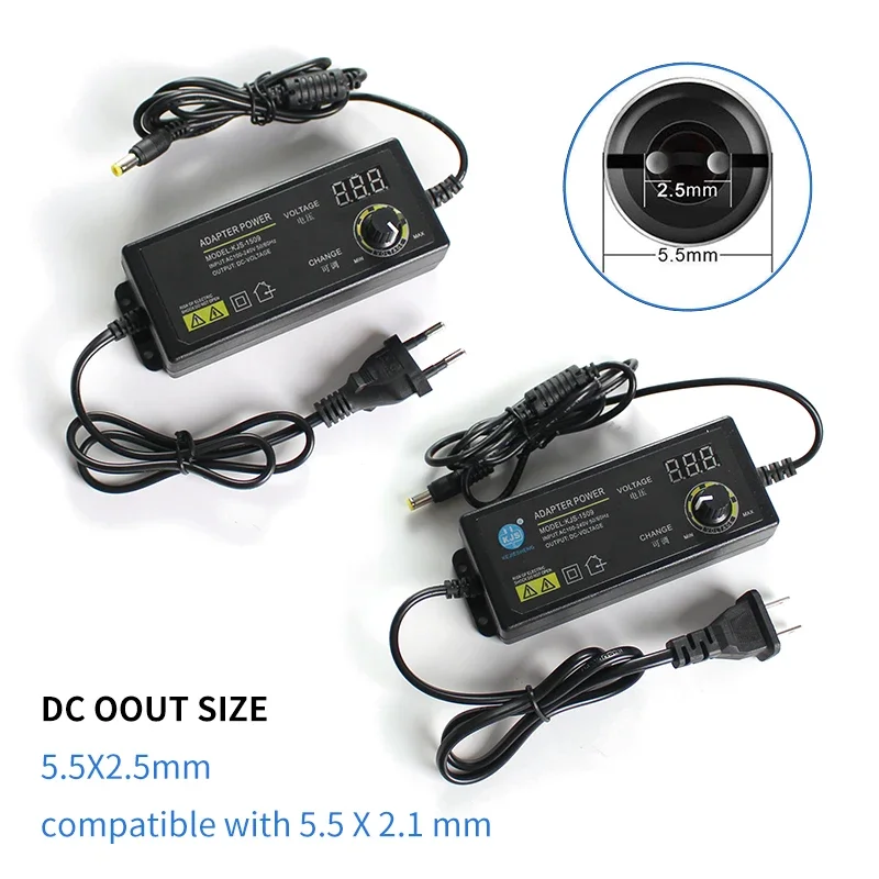 Verstelbare Adapter Ac Dc Voeding 3V-36V-2a Converter 220V Naar 3V 12V 24V 36V 2a 72W Bron Verschillende Spanning Scherm