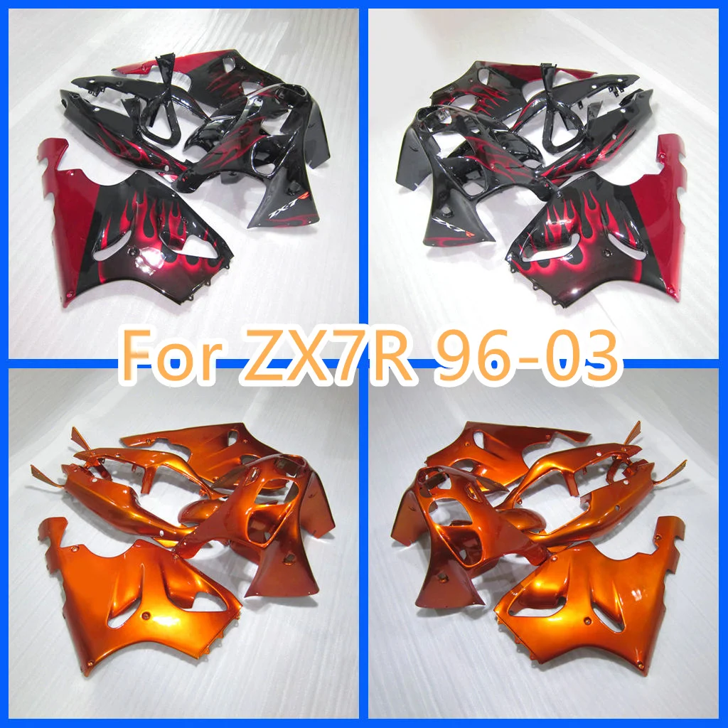 Fit for Kawasaki 96 97 98 99 00 01 02 03 ZX-7R ZX7R 1996 1997 1998 1999 2000 2001 2002 2003 Motorcycle Fairing Kit Free Custom