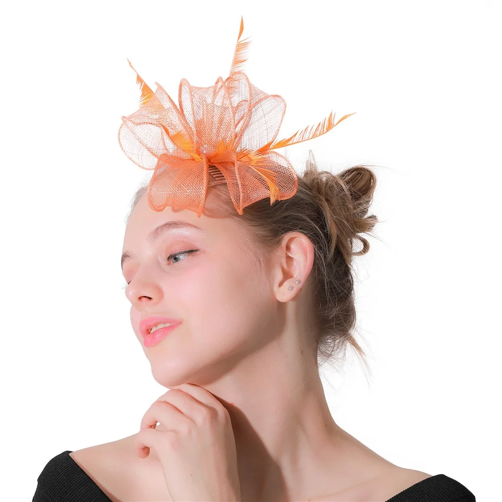

Sinamay Fascinators Headband hat for Women Cocktail Fashion Bridal Hair Band Ladies Party hair Accessories Stylish Headwear