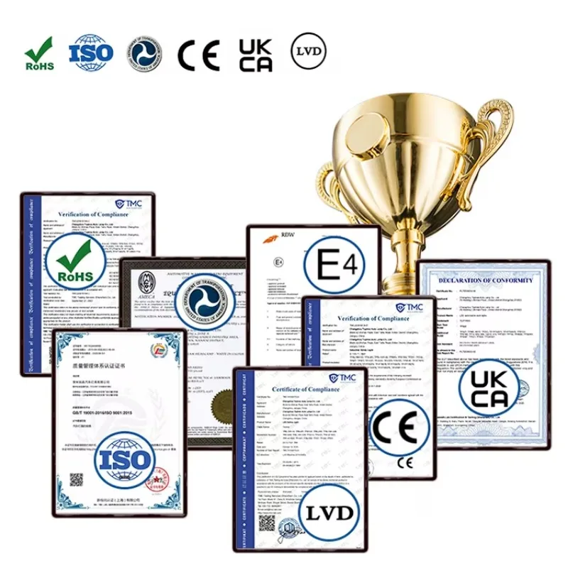 Luz de segurança para armazém no local de trabalho Toptree 9 polegadas 7 polegadas LED guindaste e luzes de segurança para caminhão elevador